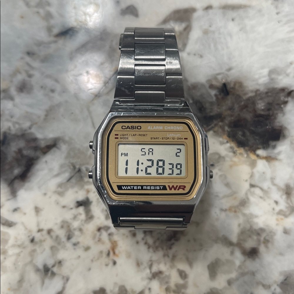 Casio Gold Silver Tone Digital Watch